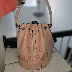 Elegant Blush Pink Bucket Shoulder Bag